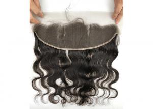 Buy cheap Natural Peruvian Human Hair Weave / Body Wave Hair Bundles With Frontal product