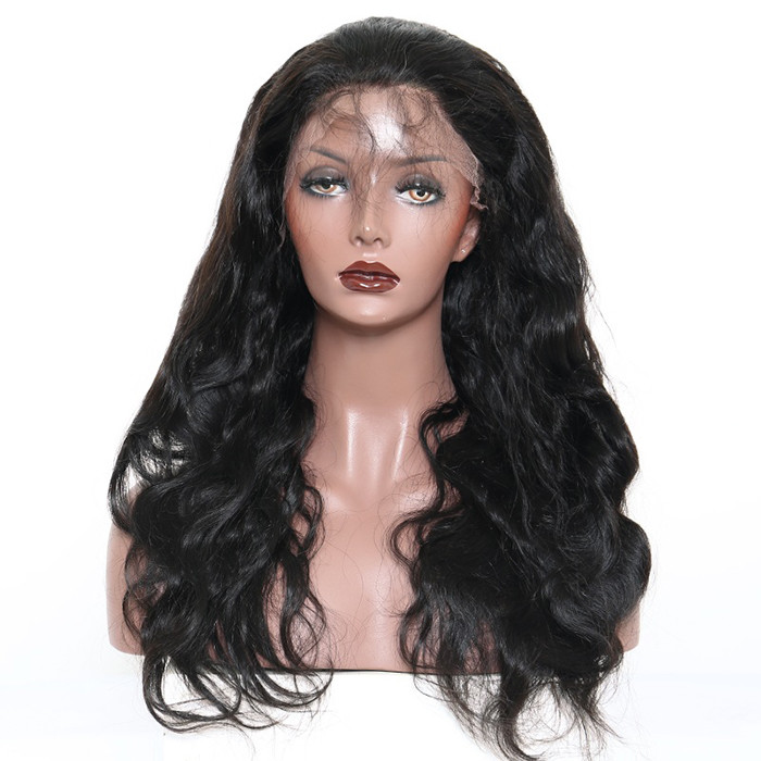 Buy cheap Soft 150 Density Human Hair Lace Front Wigs Natural Color Indian Hair product