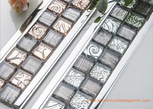 Buy cheap High End Luxury Aluminium Mosaic Tile Trim Profile Setting Glass product