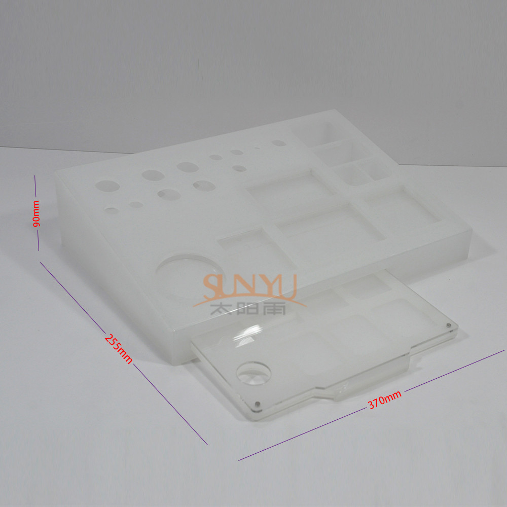 Buy cheap White Acrylic Counter Display Stands Professional Custom Size product