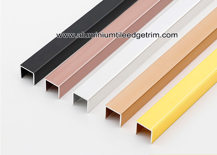 Buy cheap Shiny Glossy Aluminium U Channels Shower Tile Metal Edge For Interior Decor product