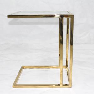 Buy cheap Stainless Steel Glass Top 100kgs 0.023CBM Modern Side Tables product
