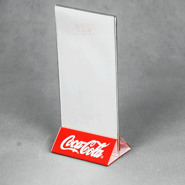 Buy cheap Advertising Banner Stands Clear Acrylic Menu Holders Coca Cola New Launch product