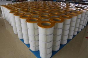 Buy cheap Iron Cover Pleated Filter Cartridge Three - Lugs For Large Dust Concentration product