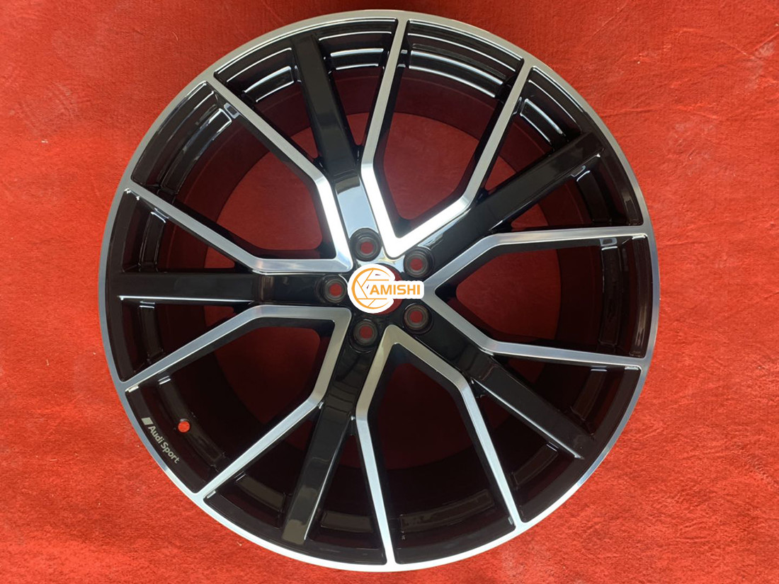 Buy cheap 66.5 Hole 22 Inch Black Alloy Wheels , Cast 10J Car Alloy Rims product