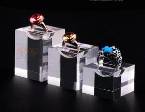 Buy cheap Acrylic Jewellery Display Stands Diamond Ring Ring Display Tray Plinth Cube Crystal Shrink product