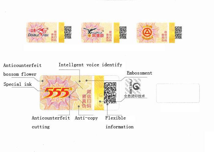 Buy cheap 2D Code Flexible Information Anti Counterfeit Labels With Special Ink Printing product