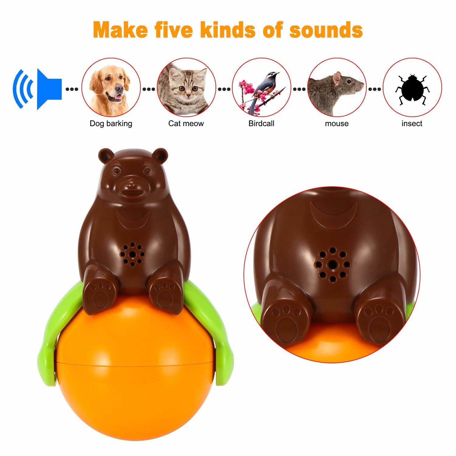 Buy cheap Inventions Pet Tumbler Toy Sound And Light Ball five kinds of sounds product