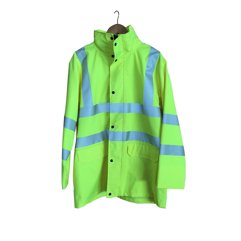 China Fluorescent Color Custom Mechanic Uniforms , Non - Hazardous Mens Work Jacket on sale