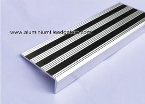 Buy cheap Replaceable Aluminum Non Slip Stair Treads Anodized Shiny Silver product