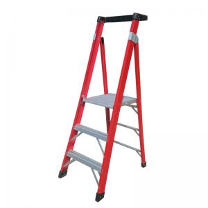 Buy cheap Industrial  5' Fiberglass Step Ladder ANSI GR1A Easy To Open And Close product