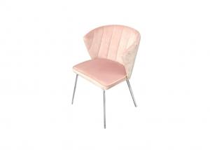 Buy cheap Pink 790mm Modern Leisure Chair With Chrome Metal Steel Leg product