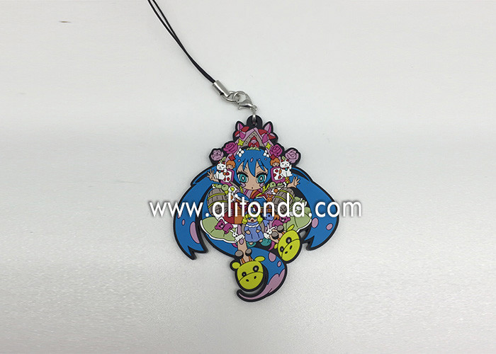 Buy cheap Anime company promotional gifts custom cartoon figures shape pendants for mobile phone custom product