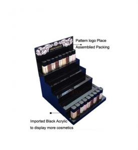 Buy cheap Multi - Layer Acrylic Nail Polish Display Stand Gloss Black Assemblied product