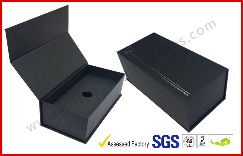 Buy cheap Black High End Embossed Paper Boxes Magnetic E-Cigar Packaging product