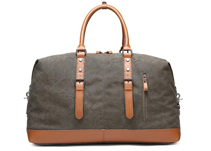Buy cheap PU Leather Casual Canvas Travel Duffel Bag from wholesalers