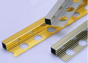Buy cheap Bright Polished Aluminum Square Edge Metal Tile Trim Profiles Easy To Clean product