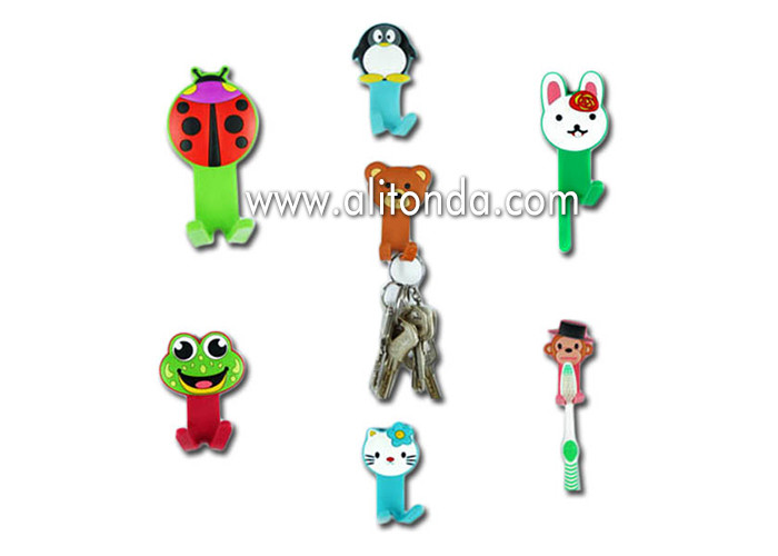 Buy cheap PVC cartoon figure monkey rabbit cat penguin animal shape magnetic bend hook product