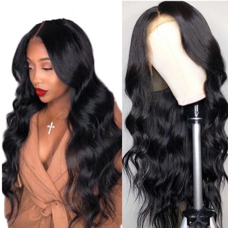 Buy cheap 100% Natural Human Hair Lace Front Wigs / Long Hair Wigs For Black Women product