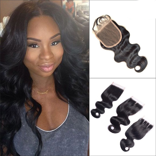 Buy cheap No Tangle Body Wave Lace Part Closure Brazilian Virgin Hair For White Girl product