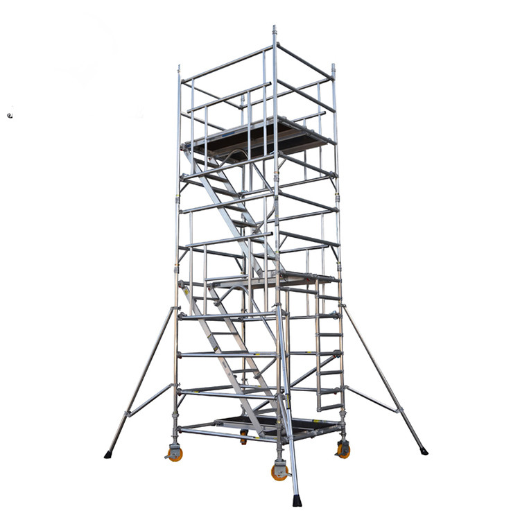 Buy cheap Movable Aluminum Scaffold Platform With Wheel And Brake Anti  Slip product