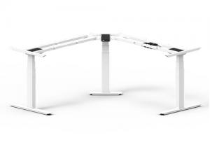 China Three Motor Corner Standing Desk Frame 90° or 120° Electric Height Adjustable Desk on sale