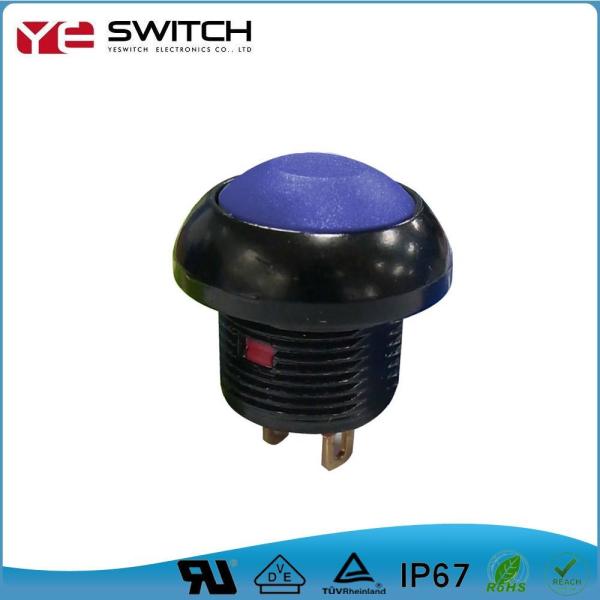Red 12mm Waterproof Push Button Switch Plastic Push Button On Off Latching Switch