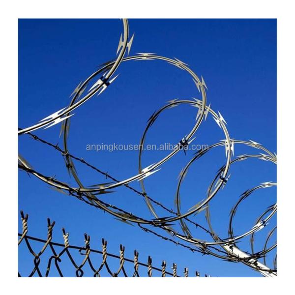 20m/25m/30m/50m Galvanised Steel Razor Barbed Wire Security Fencing Concertina Wire
