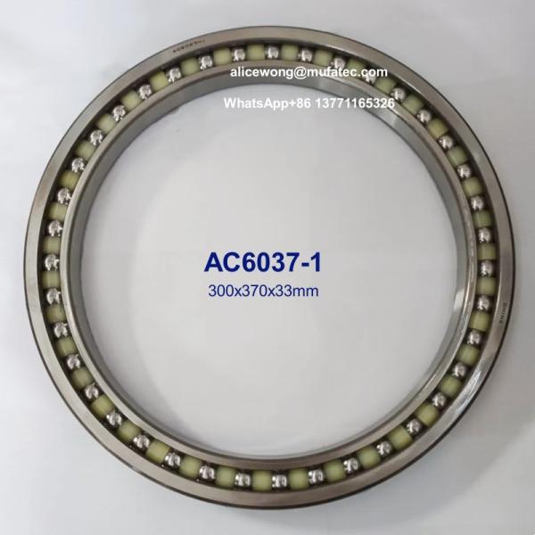 P4 P5 Single Row Thin Wall Bearings Excavator Ball Bearings With Nylon AC6037-1 300x370x33mm