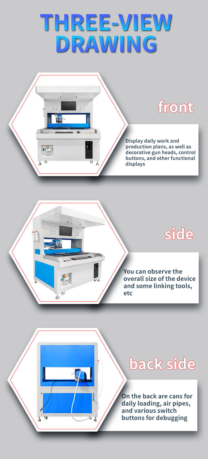 Automatic 4 Colors Two Stations Visual Enamel Pin Dispensing Machine for Dice Painting