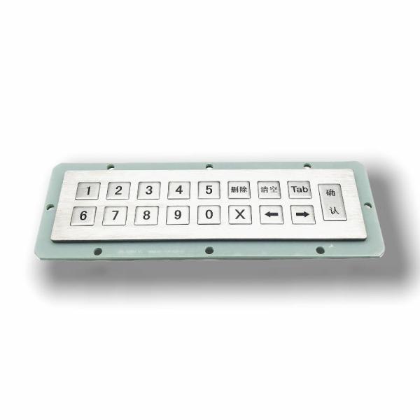 IP65 / IK07 waterproof Violence Resist Metal KeyPad 17 Keys Stainless Steel Keypad backlight keypad USB