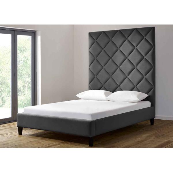 Custom Hotel Platform Bed , Twin Size Platform Bed Linen Fabric