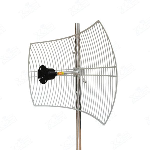 Wind Resistant WiFi Wlan 4G LTE Antennas 24dBi Grid Parabolic Antenna Feeder