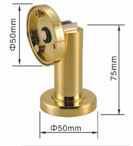 Buy cheap Round Magnetic Catchinterior Door Stops Zinc Alloy Body Mounted On Wall Door product