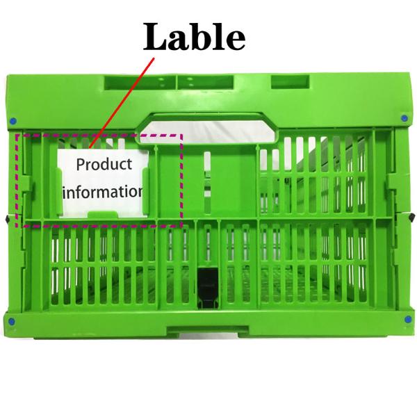 Mesh Foldable Crate Plastic Storage Stackable Basket Moving Boxes 600*400*225mm