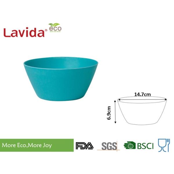 Large Size Bamboo Salad Bowl Set Fiber Natural Rustic Texture High Strength