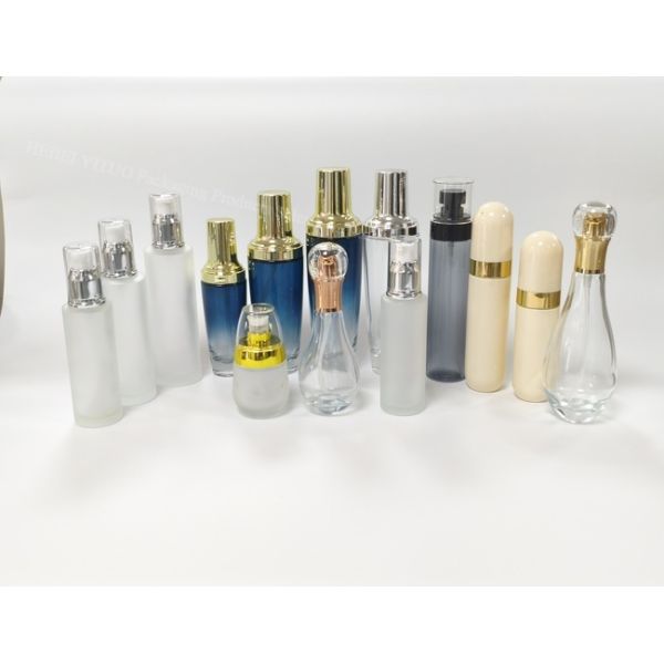 4oz Cosmetic Spray Bottle Glass Clear Press Pump Sealing Type