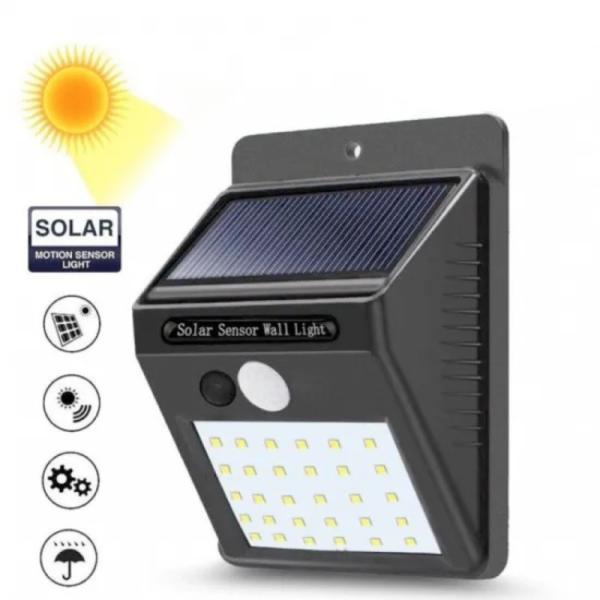 20w Waterproof Solar Outdoor Wall Lights With Sensor SMD Garden Light