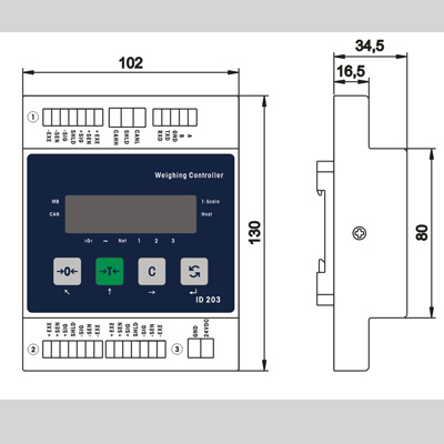 Atrontec Tension Testing Weighing Indicator Controller 200Hz 24VDC