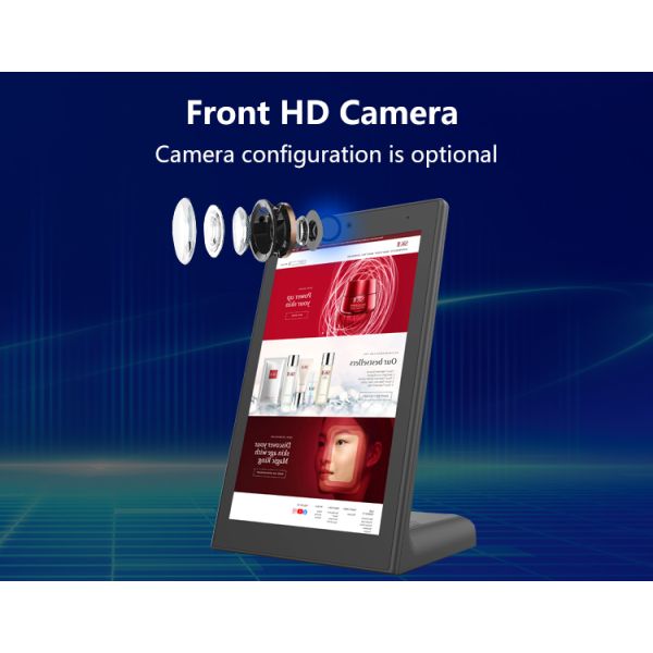 13.3inch RK3568 L shape desktop android tablet pc POE business kiosk restaurant othering