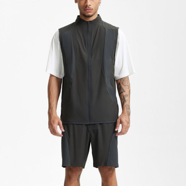 Custom Men Cycling Windproof Sleeveless Vest, Lightweight Water Repellent Outdoor Running Gilet OEM ODM