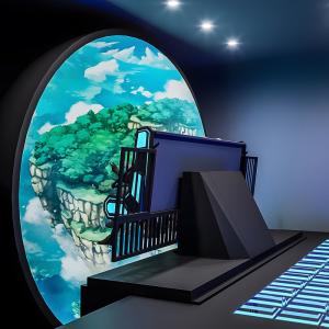 China Glasses Free 3d 5d 7d Movie Theatre Curved Screen Dome Projection on sale