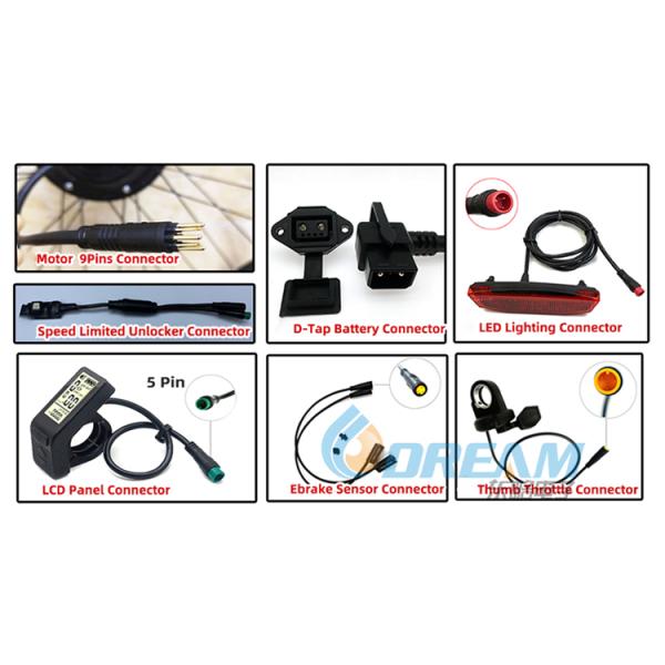 Customized M8 6pin IP65 E Bike Accessories Cable Wire Connector