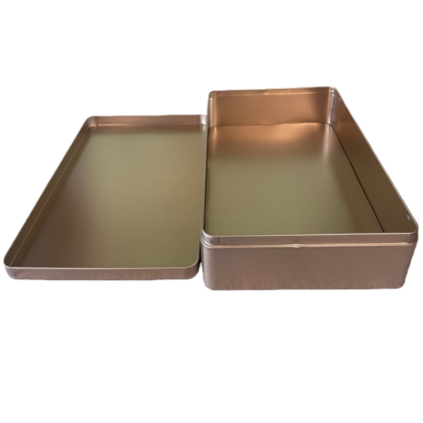 300* 200*60mm Empty Rectangular Tin Containers Tinplate Cans Square Metal Cookie Jar