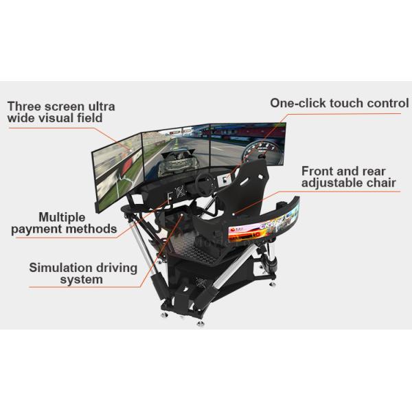 Portable 3 Screen Driving Simulator 6 DOF Racing Cars Arcade Dynamic Motion Drive Equipment