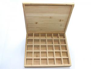 Buy cheap Bamboo Wooden Tea Bag Box , Wooden Tea Display Box With 30 Removable Slots product