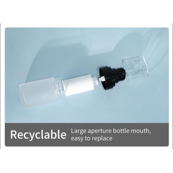Skincare Cream Pump Bottle Transparent Round PET Bottles With Cap