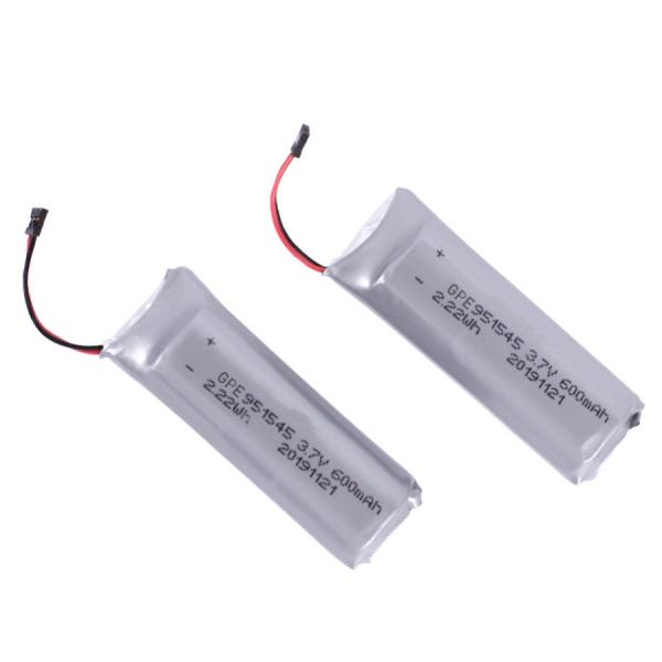 Lithium Polymer Battery Pack 600mAh 3.7V with 500 Times Cycle Life for Consumer Electronics