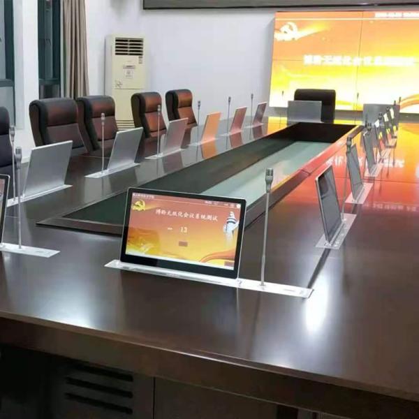 ODM Table Mount Hidden Computer LCD Monitor Lift For Network Conference