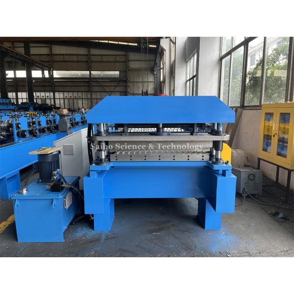 High Quality Roofing Wall Panel Roll Forming Machine With Hydraulic Post Cutting